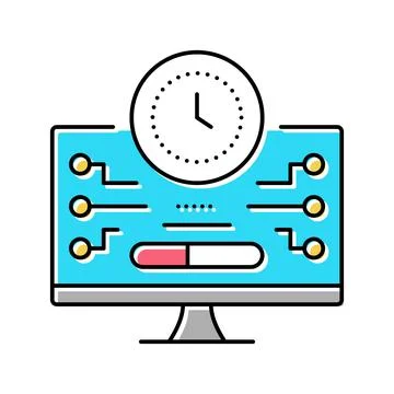 Shareware upload color icon vector illustration Stock Illustration