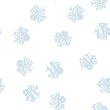 Shareware upload glyph seamless pattern Illustrazione stock