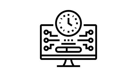 Shareware upload line icon animation Video stock 224355737