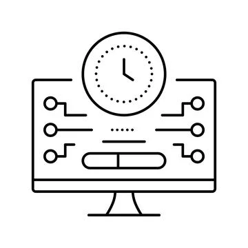 Shareware upload line icon vector illustration イラスト素材