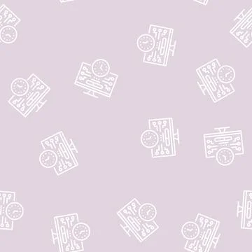 Shareware upload line seamless pattern Stock Illustration