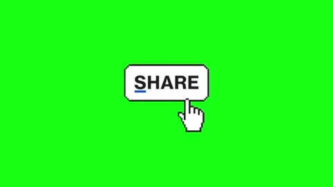 Sharing animation on green screen Stock Footage 335259075
