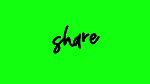 Sharing animation on green screen Stock Footage 335552879