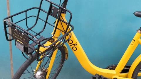 A sharing bike Stock Footage 144383561