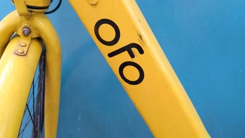 A sharing bike Stock Footage 144383972