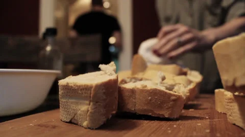 Sharing Bread Stock Footage 39859382