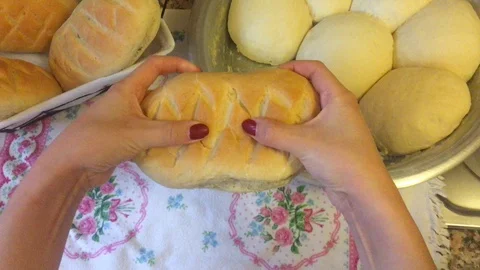Sharing the bread Stock Footage 129611833