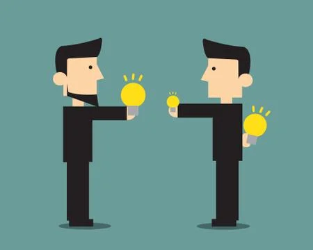 Sharing Business Ideas Stock Illustration