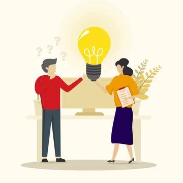 Sharing business ideas Stock Illustration
