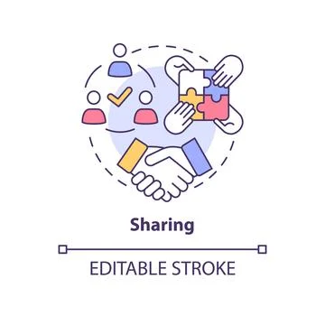 Sharing concept icon Stock Illustration