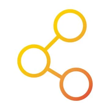 Sharing content media internet web technology interface gradient style icon Stock Illustration