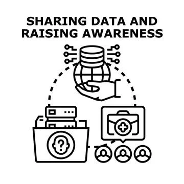 Sharing data and raising awareness for public health Stock Illustration
