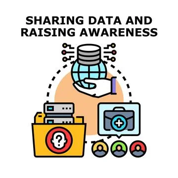 Sharing data and raising awareness for public health Stock Illustration