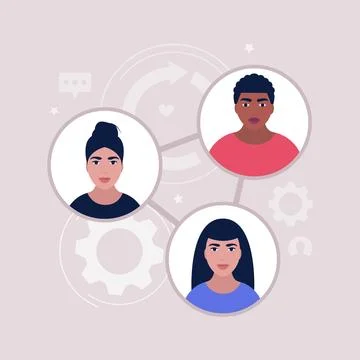 Sharing data Stock Illustration
