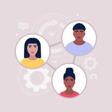 Sharing data Stock Illustration