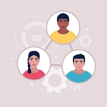 Sharing data Stock Illustration