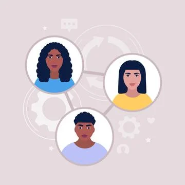 Sharing data Stock Illustration