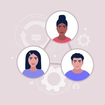 Sharing data Stock Illustration