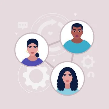 Sharing data Stock Illustration