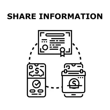 Sharing digital information between mobile devices and documents Stock Illustration
