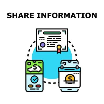 Sharing digital information between mobile devices and documents Stock Illustration