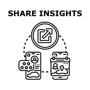 Sharing digital insights and service feedback concepts Stock Illustration