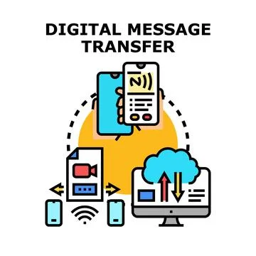 Sharing digital messages across multiple device platforms 库存插图