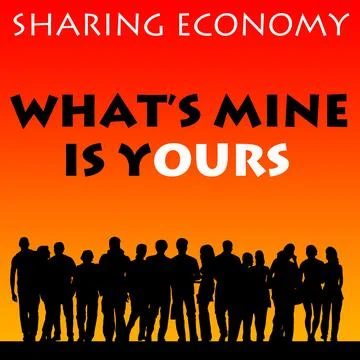 Sharing economy Illustrazione stock