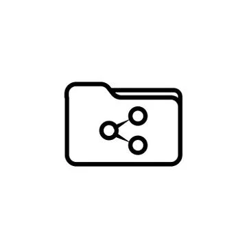 Sharing folder - Flat minimal icon Stock Illustration