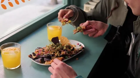 Sharing food in a restaurant Stock-Footage 290914270