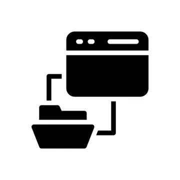 Sharing glyph flat icon Stockillustratie