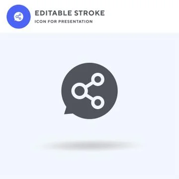 Sharing icon vector, filled flat sign, solid pictogram isolated on white, logo Stock Illustration