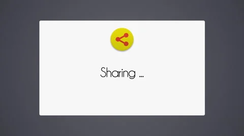Sharing icon on white floating card Stock Footage 40730547