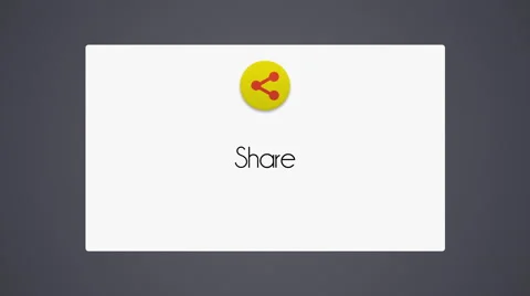 Sharing icon on white floating card Stock Footage 40730573