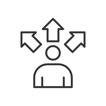 Sharing ideas, icon in line design. Sharing, ideas, collaboration, communication Stock Illustration