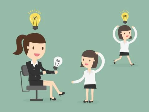 Sharing Ideas Stock Illustration