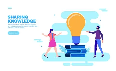 Sharing knowledge and ideas Stock Illustration