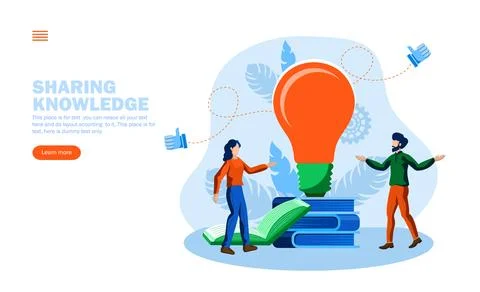 Sharing knowledge and ideas vector illustration concept Stock Illustration