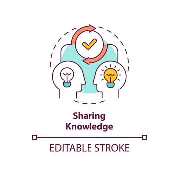 Sharing knowledge concept icon Stock Illustration