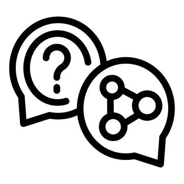 Sharing knowledge icon outline vector. Prompt new business ideas Stock Illustration