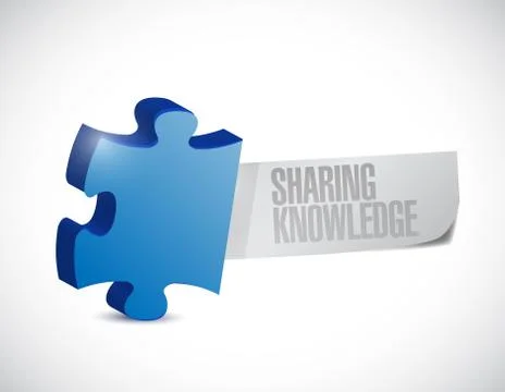 Sharing knowledge sign illustration design Illustrazione stock