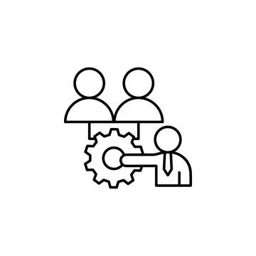 Sharing learning experience icon. Element of business motivation line icon Stock Illustration