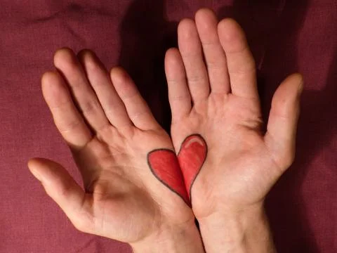 Sharing love with open hands Stock-Fotos