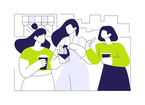 Sharing meal isolated cartoon vector illustrations. Stock Illustration