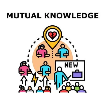 Sharing mutual knowledge and experience among people Stock Illustration