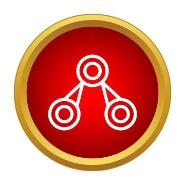 Sharing network connection icon button flat design Stock Illustration