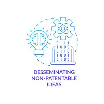 Sharing non-patentable ideas concept icon 스톡 일러스트