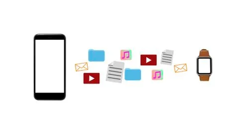 Sharing or transfering files between devices Stock Photos