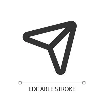 Sharing post pixel perfect linear ui icon 스톡 일러스트