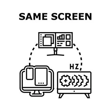 Sharing screen content across multiple devices Illustrazione stock